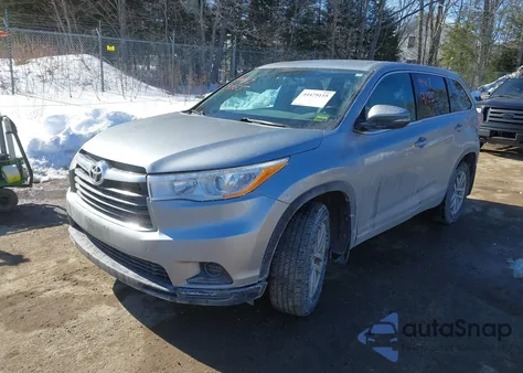 2014 Toyota Highlander Le V6 from USA, damaged, VIN 5TDBKRFH2ES019111